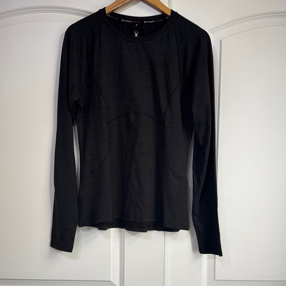 Spyder Black Long Sleeve Women's Top. Size Large